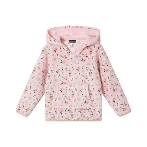 Andy & Evan Girls  Floral Plush Hoodie, Pink